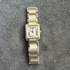 CARTIER Tank Francaise SM Watch 18K (Yellow Gold) Stainless Steel